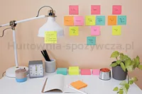 Post-It Karteczki Samoprzylepne Super Sticky Notes, 47,6X47,6Mm, 12X90 Kart., Paleta Cosmic  - 3
