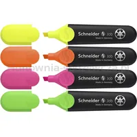 Schneider Zestaw zakreślaczy Job, 1-5 mm, 4 szt., miks kolorów  - 2