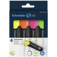 Schneider Zestaw zakreślaczy Job, 1-5 mm, 4 szt., miks kolorów [BIURO]