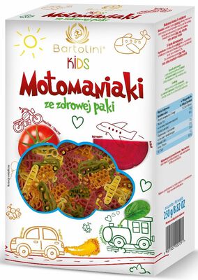 Bartolini Makaron (Semolinowy Z Suszonymi Warzywami) Dla Dzieci Motomaniaki 250 G [BIO]