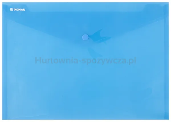 Donau Teczka kopertowa zatrzask, PP, A4, 180mikr., niebieska 