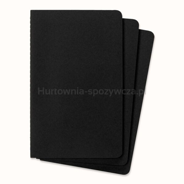 Zestaw 3 Zeszytów MOLESKINE Cahier Journals L (13x21cm) gładki, 80 stron, czarny - 2