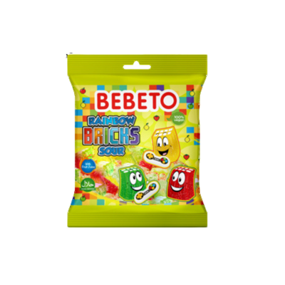 BEBETO RAINBOWS BRICKS SOUR 80g