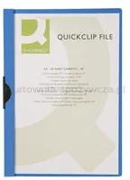 Q-Connect Skoroszyt z metalowym klipsem, PP, A4, 200/350mikr., niebieski  - 3