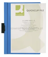 Q-Connect Skoroszyt Z Metalowym Klipsem, Pp, A4, 200/350Mikr., Niebieski  - 4