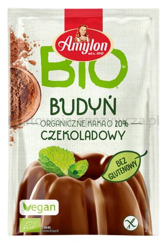 Budyń O Smaku Czekoladowym Bezglutenowy Bio 40 G - Amylon [BIO]