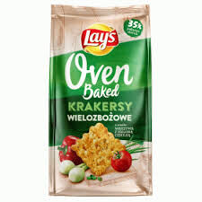 Lay’s Oven Baked Krakersy wielozbożowe warzywa z zieloną cebulką 80g