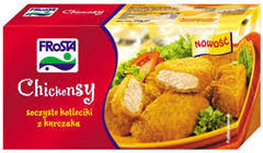 Frosta Chickensy Chrupiące Kotleciki Z Kurczaka 250 G + Sos 25 Ml