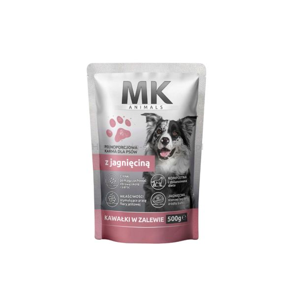 MK ANIMALS Saszetka dla psów z jagnięciną 500 g