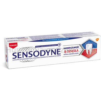 Sensodyne Nadwraz?Liwos?C?  Dzia?Sła Caring Mint Pasta Z Fluorem Do Nadwrażliwych Ze?Bo?W I Dziąseł O Smaku Miętowym, 75 Ml