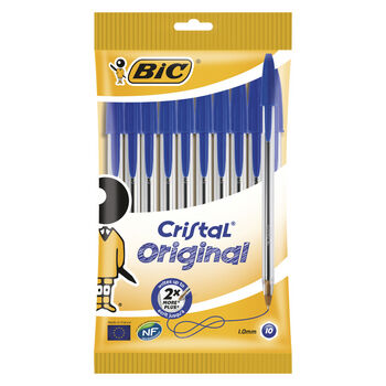 BIC Długopis Cristal Original niebieski pouch 10 szt.