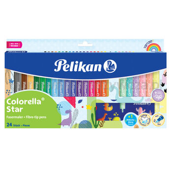 Pelikan Flamastry Colorella c302 18+6 szt + szablon