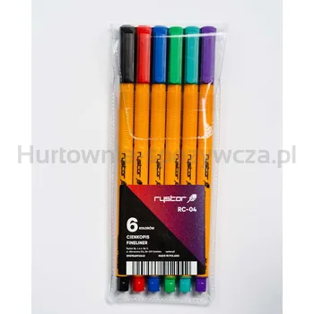 Rystor Cienkopis RC-04 6sztuk etui 