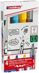 Marker Do Efektów Na Flipchartach E-385 Edding, 4 Szt., Mix Kolorów
