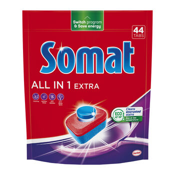 Somat All in 1 Extra Tabletki do mycia naczyń w zmywarkach 730 g (44 sztuki)