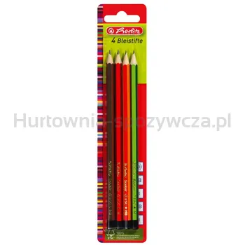 Herlitz Ołówek Scoliar 4 szt różne twardości