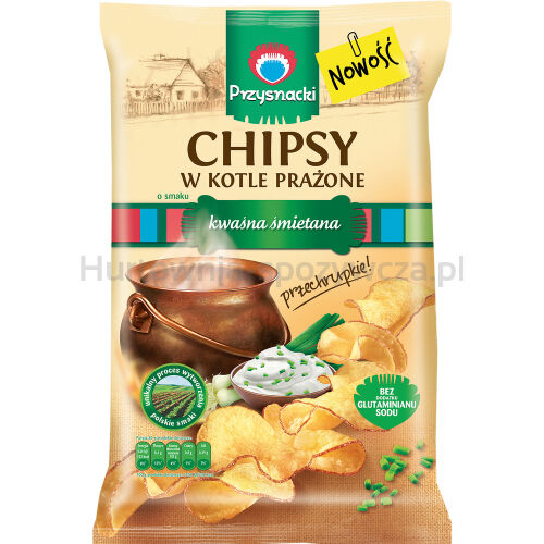 Przysnacki Chipsy W Kotle Prażone Kwaśna Śmietana 125 G