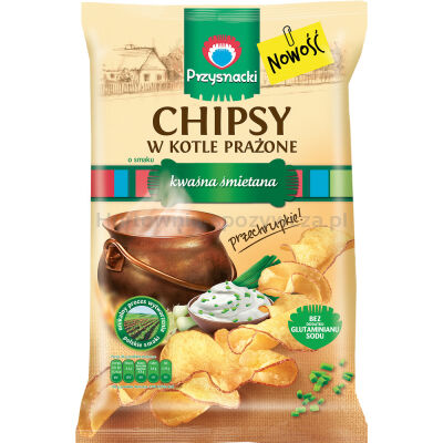 Przysnacki Chipsy W Kotle Prażone Kwaśna Śmietana 125 G