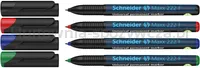 Zestaw foliopisów permanentnych SCHNEIDER Maxx 222, F, 0,7mm, 4 szt., miks kolorów - 3