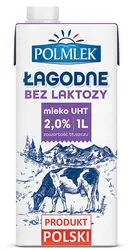 Polmlek Mleko UHT  2%, bez laktozy, 1l x 12 sztuk