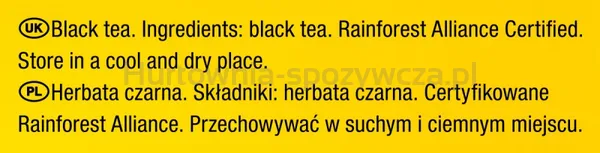 Lipton Herbata czarna Yellow Label, 100 torebek x 12 sztuk