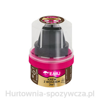 Emu Krem Z Woskiem Do Butów 3W1 (Instant Shine Shoe Wax Cream) - Brązowy 50Ml