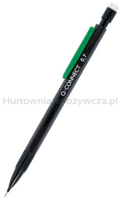 Q-Connect Ołówek automatyczny 0,7mm, czarny, GRATIS - grafity [BIURO]