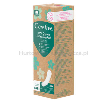 Carefree Wkładki Higieniczne Plus Long Organic 24 Szt.