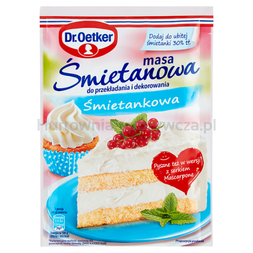 Dr.Oetker Masa Śmietanowa O Smaku Śmietankowym 56G