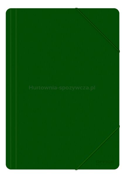 Office Products Teczka z gumką, A4, PP, 500mikr., 3-skrz., zielona 