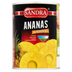 Ananas Plastry Sandra 565G