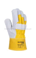 Rękawice robocze DONAU SAFETY DS-DOKBASIC, doker, dwoina bydlęca, rozm. 10,5/XL, szaro-żółte - 4