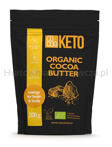 Cocoa  Tłuszcz Kakaowy Bezglutenowy Keto Bio 200 G [BIO]