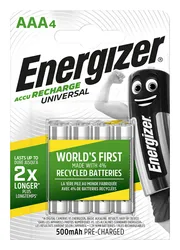 Akumulator Energizer Universal, Aaa, Hr03, 1,2V, 500Mah, 4Szt.