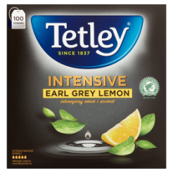Herbata Tetley Intensive Earl Grey Lemon 100 Torebek X 2G