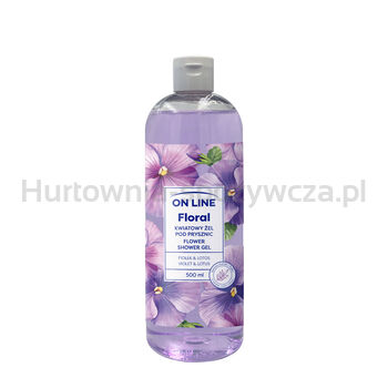 On Line Żel Pod Prysznic Floral Kwiatowy Violet Lotus 500Ml