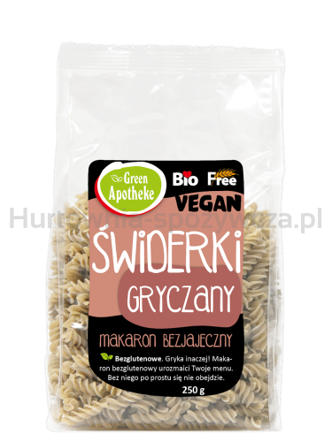 Makaron (Gryczany) Świderki Fusilli Bezglutenowy Bio 250 G - Apotheke [BIO]