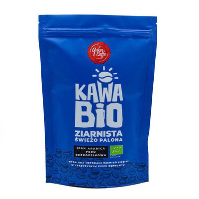 Quba Caffe  Kawa Ziarnista Bezkofeinowa Arabica 100 % Bio 250 G [BIO]