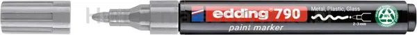 Marker olejowy e-790 EDDING, PCR, srebrny