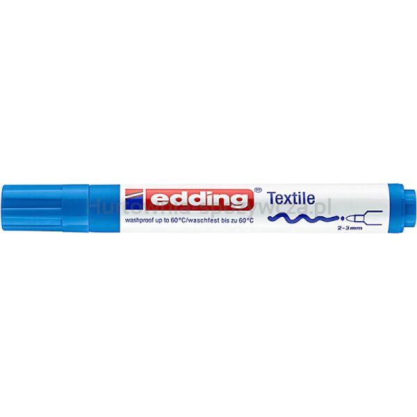 Marker tekstylny e-4500 EDDING, 2-3 mm, jasnoniebieski - 3
