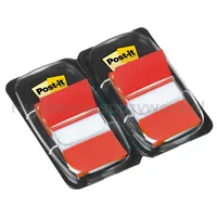 Zakładki Indeksujące Post-It® (680-R2Eu), Pp, 25,4X43,2Mm, 2X50 Kart., Czerwone - 2