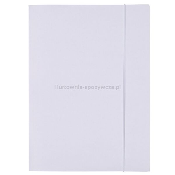 Teczka z gumką OFFICE PRODUCTS Budget Pro, karton, biała wewn., A4, 250gsm, 3-skrz., biała