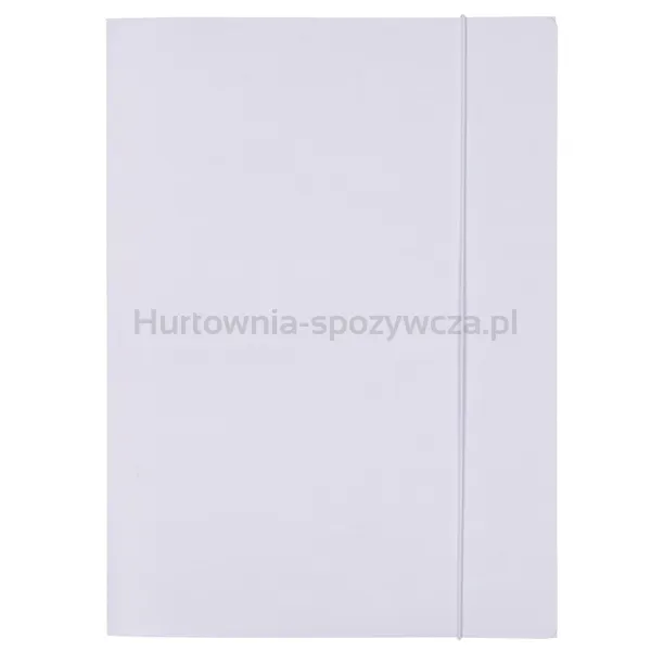 Teczka Z Gumką Office Products Budget Pro, Karton, Biała Wewn., A4, 250Gsm, 3-Skrz., Biała