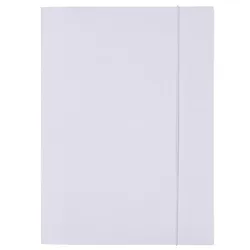 Teczka z gumką OFFICE PRODUCTS Budget Pro, karton, biała wewn., A4, 250gsm, 3-skrz., biała