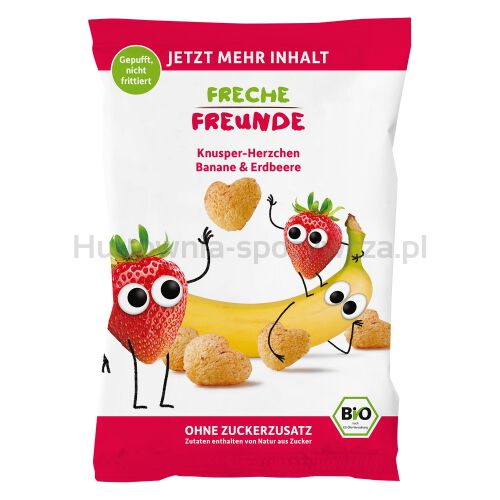 Chrupki Kukurydziane Bananowo - Truskawkowe Od 1 Roku Życia Bio 30 G - Freche Freunde [BIO]