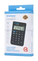 Kalkulator kieszonkowy DONAU TECH, 8-cyfr. wyświetlacz, wym. 97x60x10 mm, czarny - 9