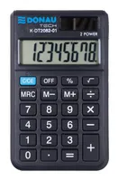 Kalkulator kieszonkowy DONAU TECH, 8-cyfr. wyświetlacz, wym. 97x60x10 mm, czarny - 10