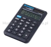 Kalkulator kieszonkowy DONAU TECH, 8-cyfr. wyświetlacz, wym. 97x60x10 mm, czarny - 13