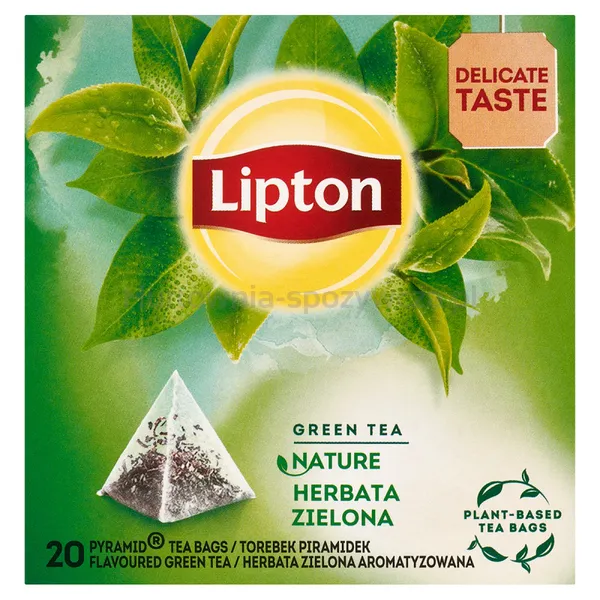 Herbata LIPTON, piramidki, zielona, 20 szt.