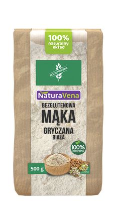 Naturavena Mąka Gryczana Biała Bezglutenowa 500 G [BIO]